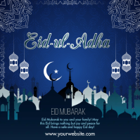 Purple Floral Eid-ul-Adha Celebration Instagram Post template