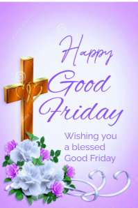 Purple Floral Good Friday Poster template
