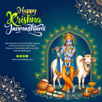 Purple Krishna Janmashtami Iphosti le-Instagram Template