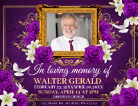 Purple Memorial Service Volantino Template