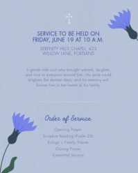 Пурпурный Memorial Service Instagram Portrait Template - Page 2