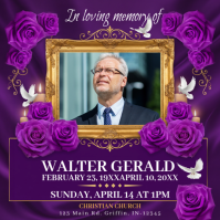 Morado Memorial Service Quadrado Template