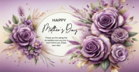 Purple Floral Mother's Day Facebook Shared Image template