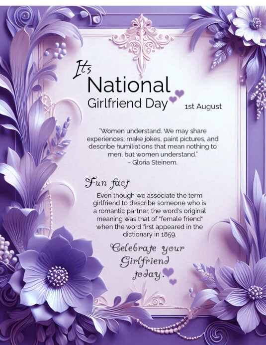 national girlfriend day poster