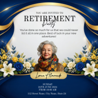 Violet Retirement Party Сообщение Instagram Template