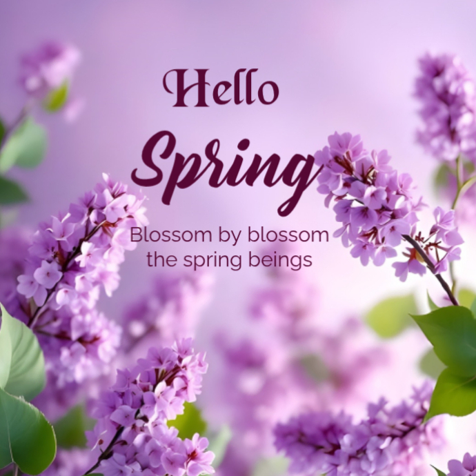 Album Covers Spring Purple Floral Spring Season Album Cover Template | PosterMyWall