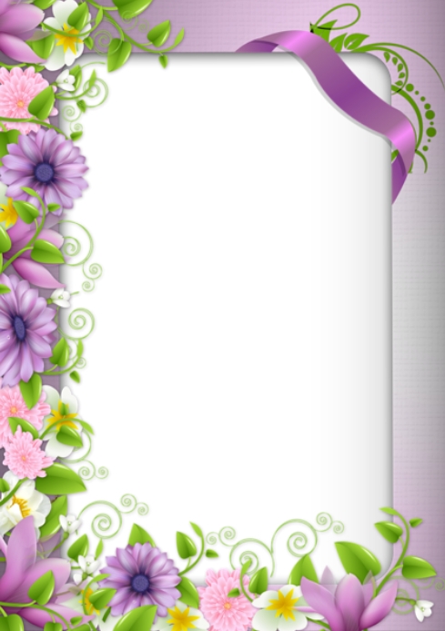 Purple Flower Border Template PosterMyWall
