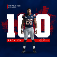 Purple Football Achievement Instagram Post template