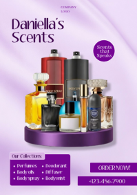 Purple Fragrance Collection A3 template