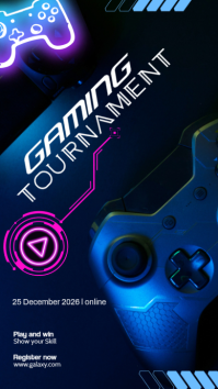 Paars Gaming Tournament Instagram Story Template