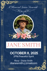 Purple Futuristic Death Anniversary Funeral Invite Template Pinterest Graphic