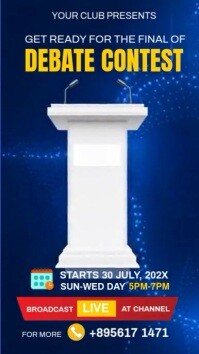 Purple Futuristic Debate Event Instagram Story Instagram Story template