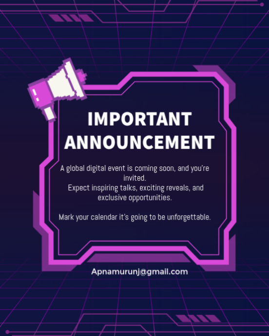 Digital Event Announcement Template | PosterMyWall