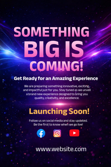 Purple Futuristic Event Announcement Poster Template | PosterMyWall
