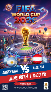 Purple Futuristic FIFA World Cup 2026 Instagram Story template