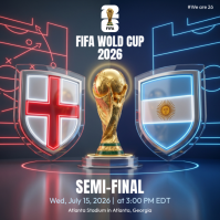 Purple Futuristic FIFA World Cup Semi-Final Instagram Post template