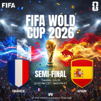 Purple Futuristic FIFA World Cup Semi-Final Square Video Vierkant (1:1) template