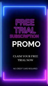 Purple Futuristic Free Trial Subscription  In Reel de Instagram template
