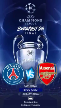 Purple Futuristic Futuristic Champions League Final Match Digital Display (9:16) template