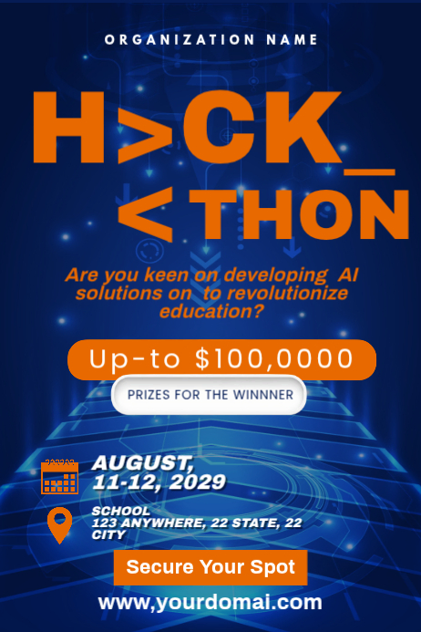 Purple Hackathon Event Flyers Template | PosterMyWall