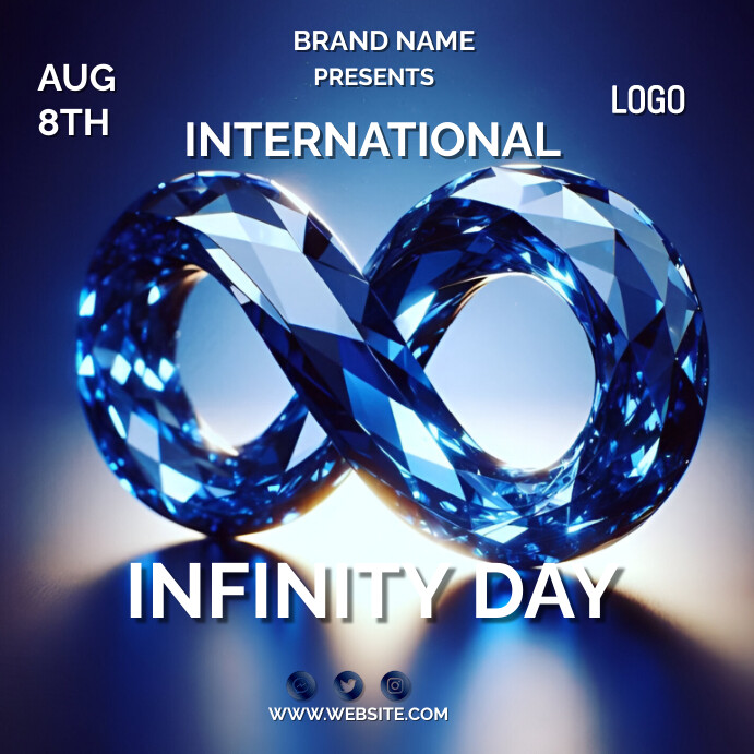Purple Futuristic International Infinity Day Template | PosterMyWall