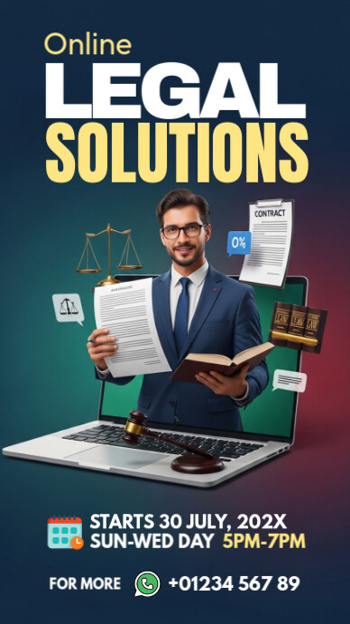 Purple Futuristic Online Legal Services Instagram Story Instagram-verhaal template