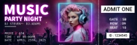 Purple Futuristic Party Night Twitter Banner Twitter-Kopfzeile template