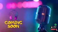Purple Futuristic Podcast Coming Soon Digital Display (16:9) template