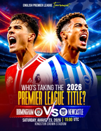 Morado English Premier League Tournament 传单(美国信函) Template