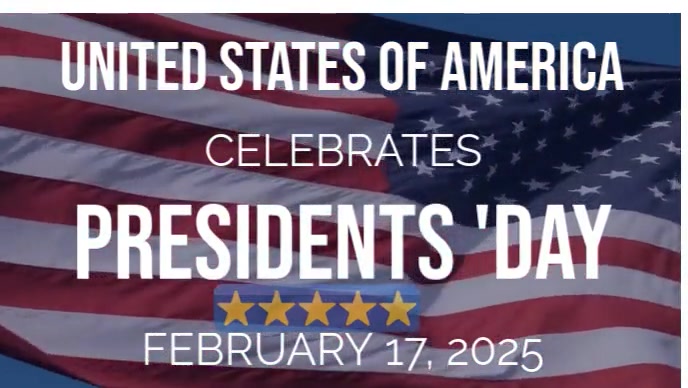 Purple Futuristic President’s Day Youtube Thumbnail template
