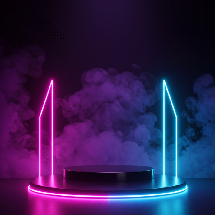 Purple Futuristic Product Display Background Instagram Post template