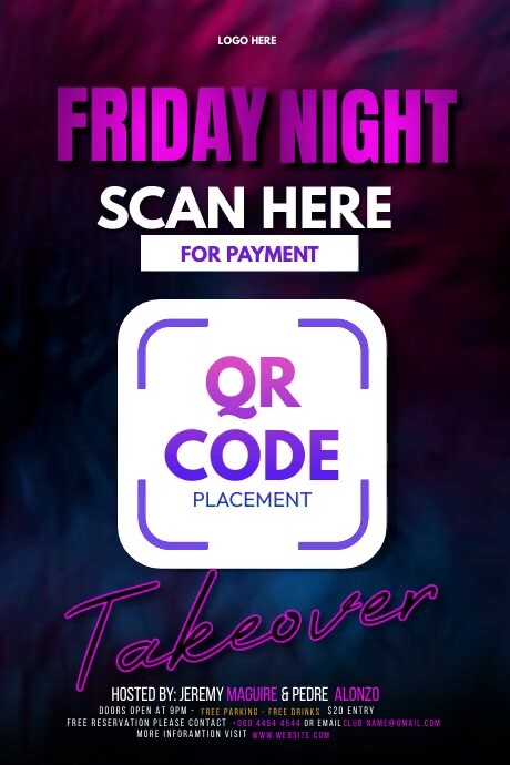 Scanning Color Code Poster Purple Futuristic Qr Code Scanner, Poster Template | PosterMyWall