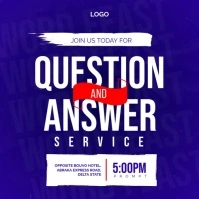 Purple Futuristic Question And Answer Service Instagram Post template