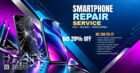 Paars Smartphone Repair Service Facebook-annonce Template