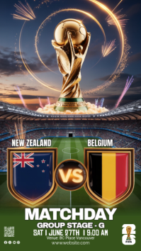 Purple Futuristic Soccer Match Instagram Story template
