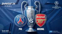 Purple Futuristic UEFA Champions League Final Digital Display Video template