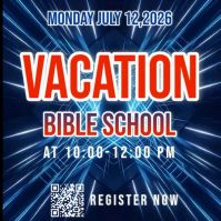 Purple Futuristic Vacation Bible School Square Video#VBS2026 #VacationBibleSchool #VBSKids #BibleSch สี่เหลี่ยมจัตุรัส (1:1) template