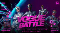 Purple Futuristic Vogue Dance Battle 2025 Youtube Thumbnail template