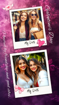 Purple Galentine's Day Celebration Instagram-verhaal Template