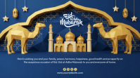 Purple Eid al-Adha Celebration Digitalt display Template