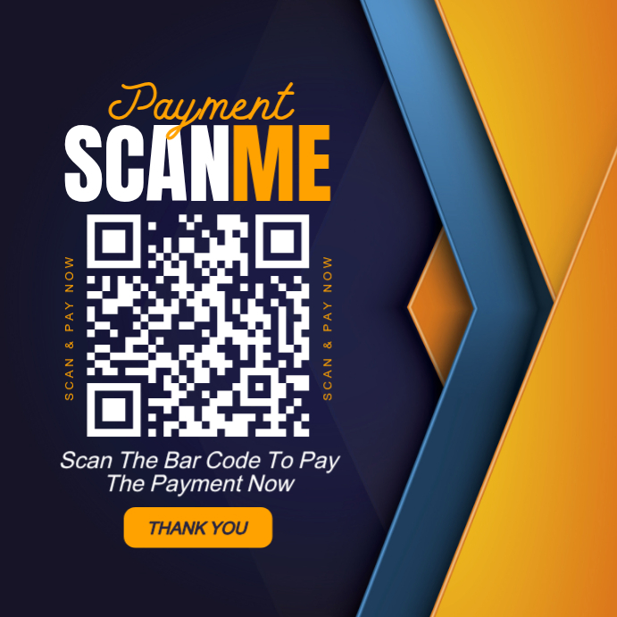 Purple Geometric QR Code Payment Instagram Post Template | PosterMyWall
