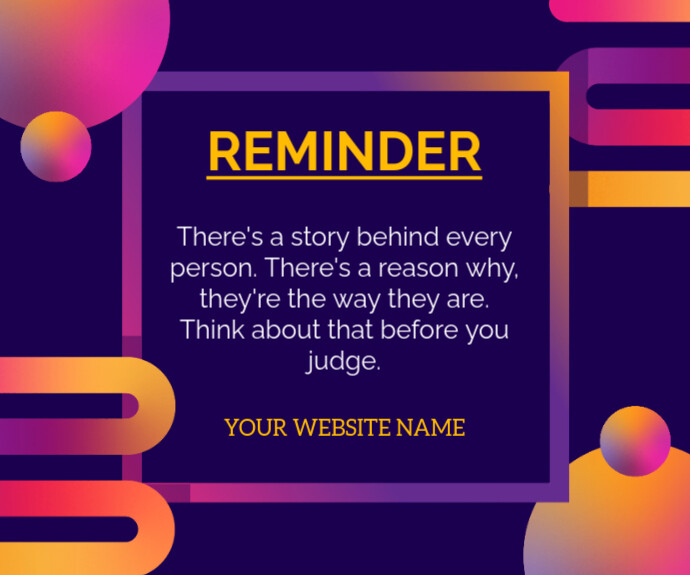 Copy of Purple Geometric Reminder Alert Posters Medium Rectangle ...