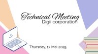 Purple Geometris Cover Presentation Tampilan Digital (16:9) template
