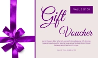 purple gift voucher certificate Tag template