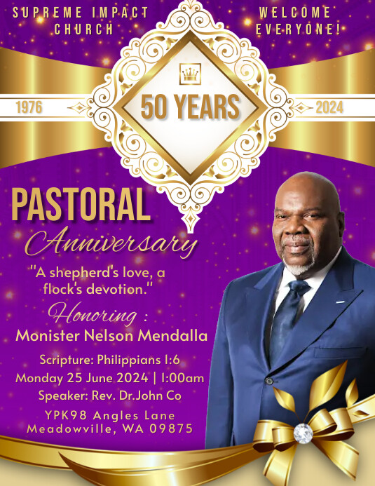 Free Church Anniversary Program Template Free And Customizable