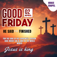 Purple Good Friday Logo template