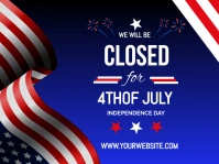 Purple Gradient 4th July Yard Sign template