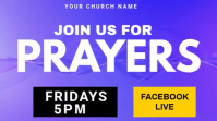Purple Church Prayer Event Digital Display Template