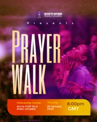 Purple Gradient Church Prayer  Instagram Portrait template