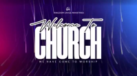 Purple Gradient Church Welcome Digital Display Video Digitale Vertoning (16:9) template